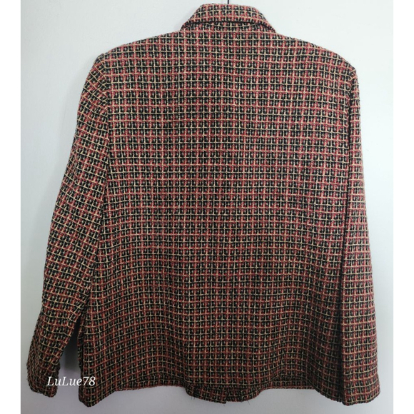 Women's Alfred Dunner Blazer Size 12 Red Black - Picture 2 of 7